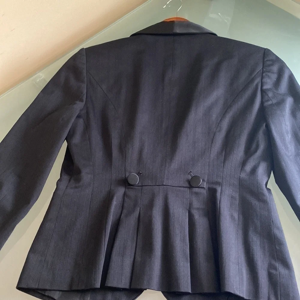 Ann Taylor Blazer Ann Taylor Black Cotton Blazer with Stretch  Size 0P - Picture 4 of 6